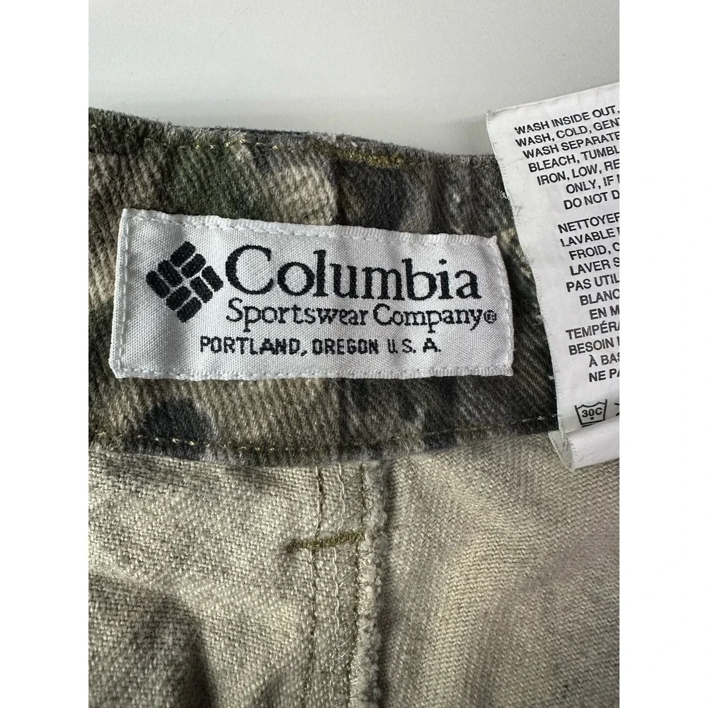 Vtg Columbia Camo Pants Mens 33/322‎ HM 8023 Timberwolf Hunting Cargo Outdoors